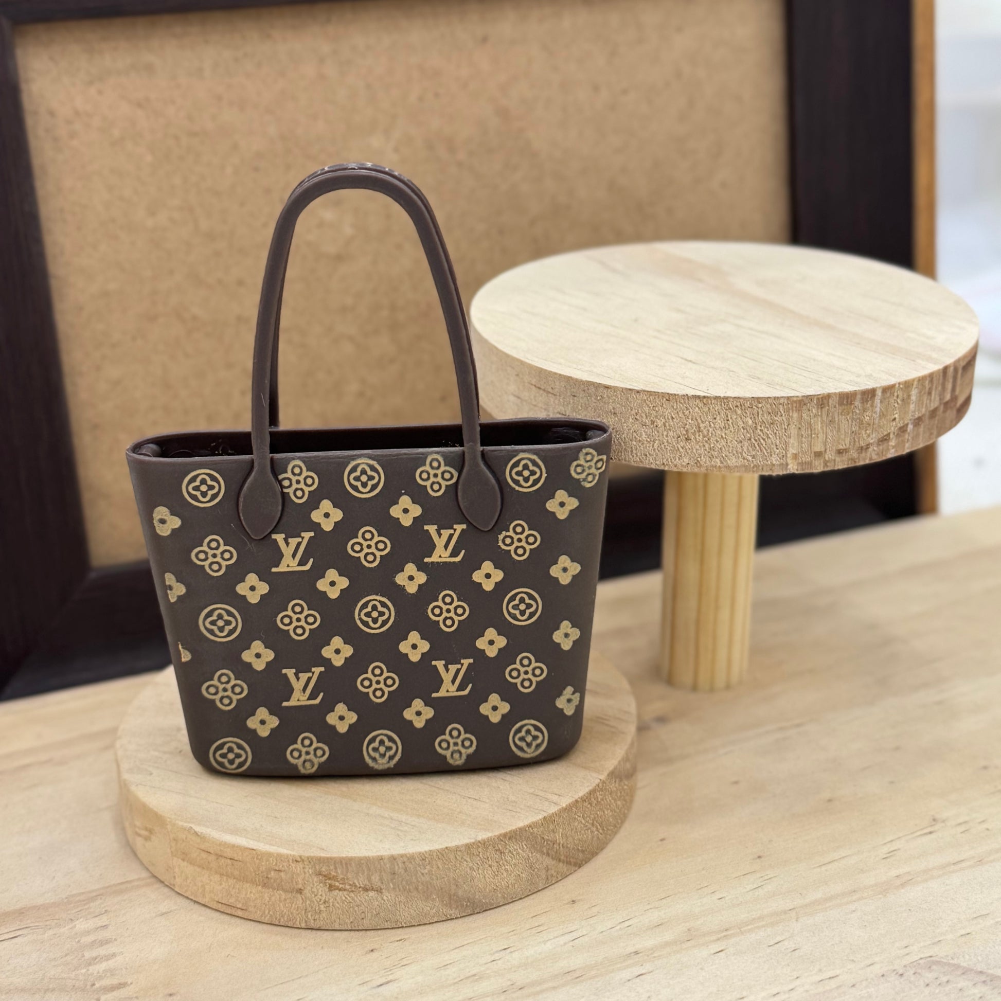 Brown reading tote bag