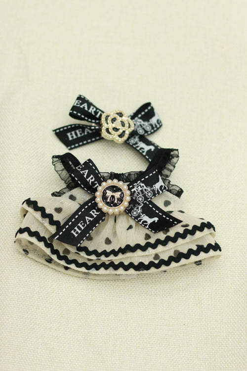 A light luxury socialite black and gold hair accessory suspender dress set